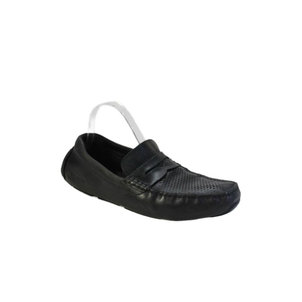Cole Haan Grand.OS Mens Leather Slip-On Dress Loafers Solid Black Size 9.5